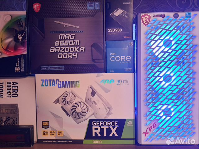 Мощный Пк Core i5 12600KF+ RTX 3060 AMP White
