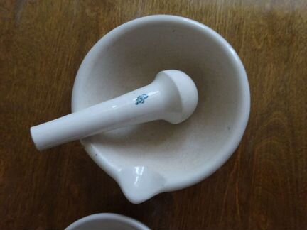 Ступка фарфоровая аптечная СССР