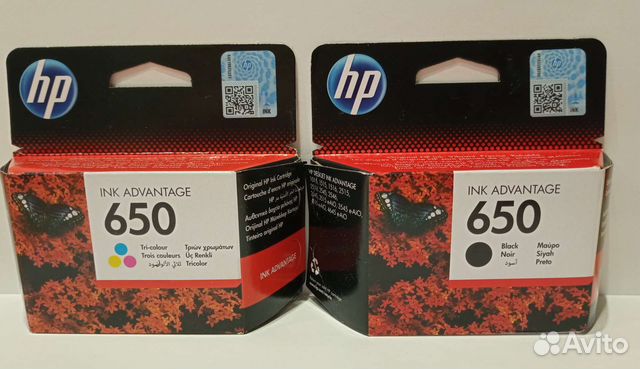 Картриджи струйные HP 650 оригинальные