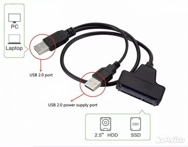 Адаптер sata-usb usb - SATA