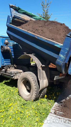Чернозем с доставкой в районе, земля садовая песок