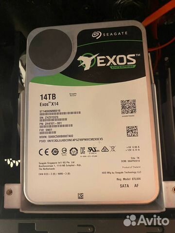 Диски WD Gold 6Tb, Seagate Exos 14TB
