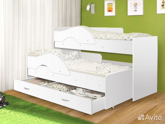 Детская кровать/двухъярусная/выкатная кровать