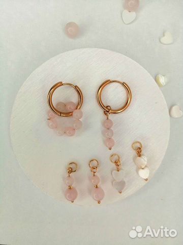 Серьги трансформеры, серьги Конго/серьги из Кварца