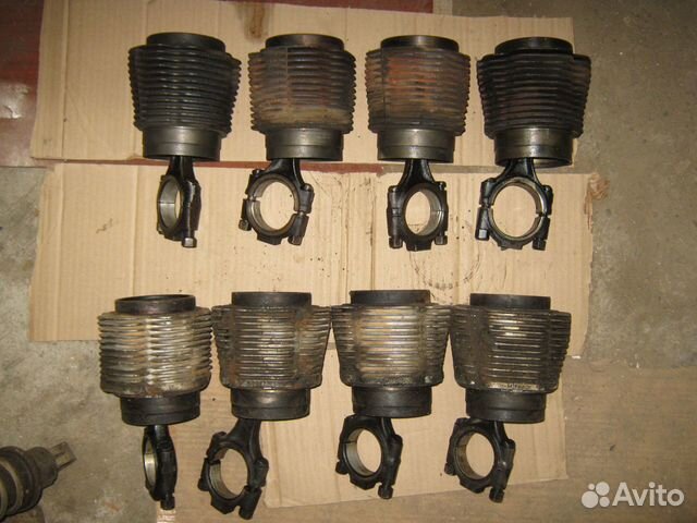 Поршневая группа заз 968, луаз в сборе с шатунами