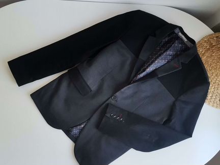 Мужской пиджак приталенный черный Zara р.50