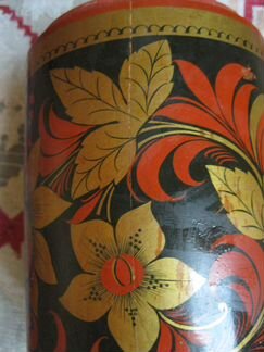 Большой деревянный бочонок Хохлома