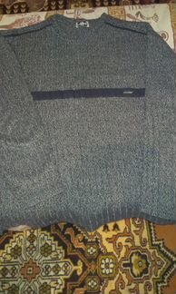 Толстовка мужская, крупная вязка, серая, теплая