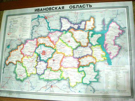 Карта 1988г Ивановской обл.разм. 78*56