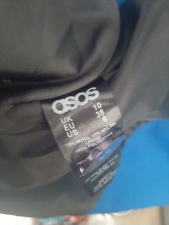 Новое синее пальто ASOS (78 шерсти) EU 38 (M)