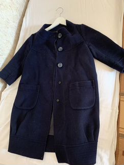 Пальто темно-синее