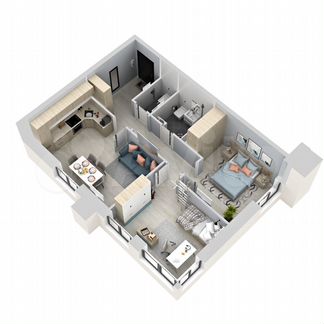 3-к квартира, 61.2 м², 15/21 эт.
