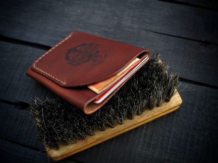 Холдер для карт, натур.кожа, ручная работа