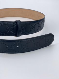 Ремень Gucci Signature двухцветная пряжка золото с