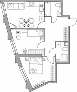 Квартира-студия, 58 м², 5/39 эт.