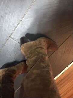 Сапоги замшевые осенние