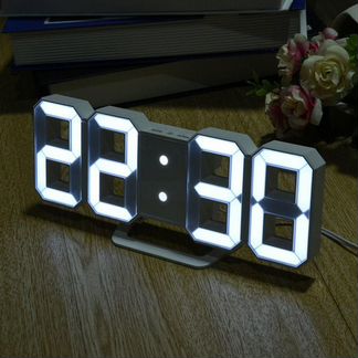 Часы электронные настенные 3D LED настольные