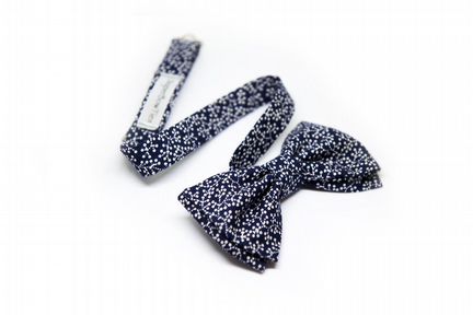 Галстук-бабочка темно-синяя с пузырьками