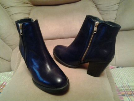 Ботильоны jonak 38р чёрные, кожа каблук 8 см