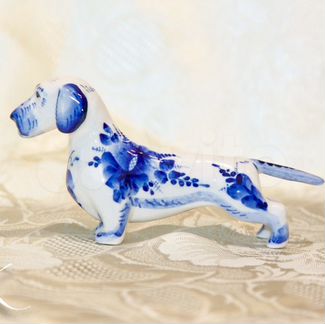 Такса жесткошерстная статуэтка из фарфора