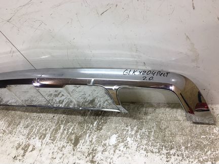 Хром заднего бампера Mercedes x204 Glk