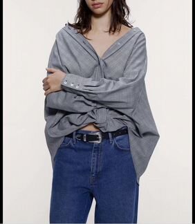 Женская рубашка с узлом zara