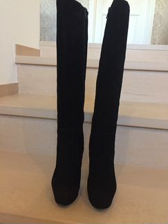 Сапоги женские замшевые