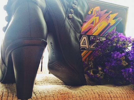 Женские сапоги демисезонные/черные/кожа Ecco