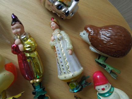 Ёлочные игрушки на прищепках 60-гг 13 шт.СССР
