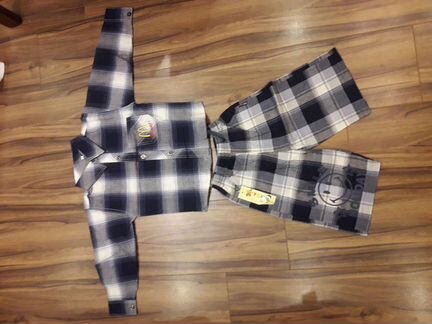 Две новые рубашки + бриджи в комплекте для мальчик