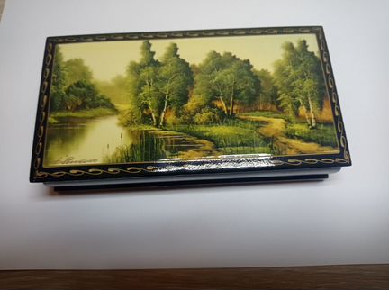 Шкатулка для украшений федоскино