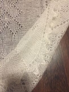 Пуховый платок козий пух паутинка