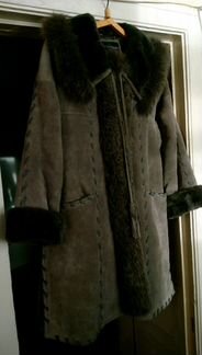 Дубленка verismo натуральная серая размер 44-46