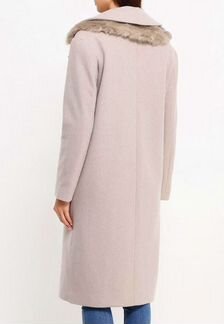 Бежевое пальто оверсайз, новое