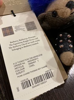 Брелок Berberry Thomas punk bear