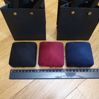 Коробка футляр для кольца замша