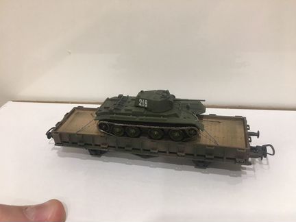 Платформа с танком 1/87 HO pico