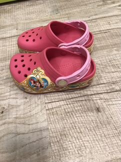 Сабо Crocs с огоньками для девочки, р. 25/8