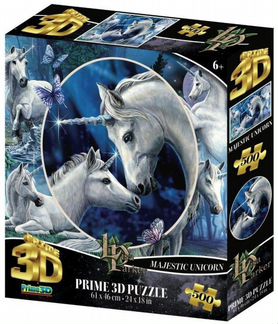 Пазл 3D Prime 3D Super Коллаж единороги, 500 деталей (32532)