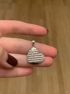 Подвеска белое золото