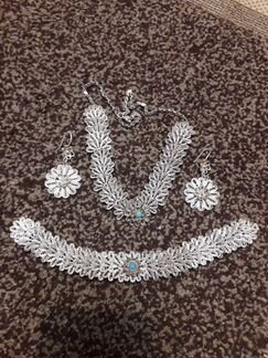 Ожерелье, браслет, серьги