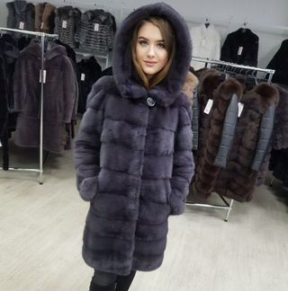 Шуба норковая поперечка
