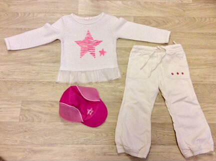 Бейсболка. Брюки вельветовые. Кофточка