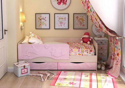 Кровать Алиса Розовый