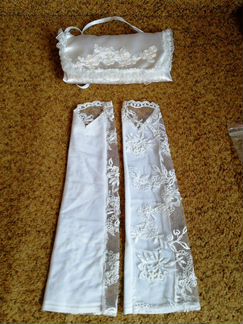 Свадебные митенки и сумочка