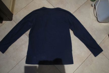 Т.синюю футболку с дл. рукавами-zara kids 140 cм