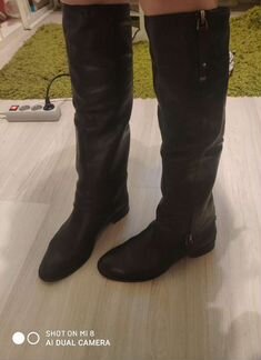 Сапоги натур кожа/замша