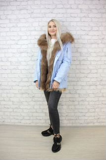 Парка с мехом новая