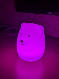 Ночник портативный светильник Rombica LED Мишка Te