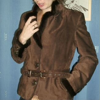 Куртка осень/весна, натуральная замша